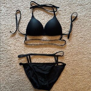 Black Triangle Bikini Set
